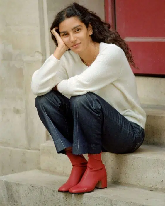 Red Ankle boot outfits