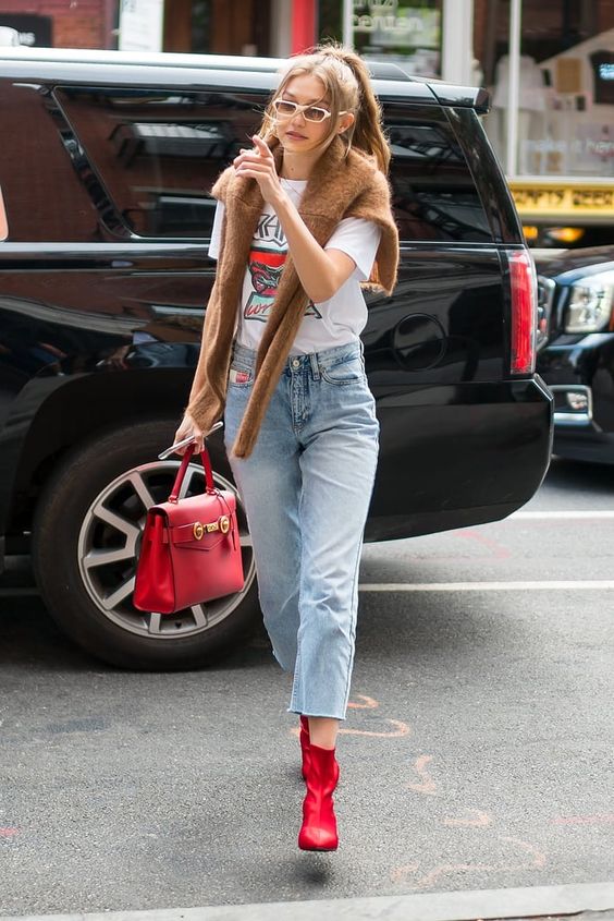 What to Wear with Red Ankle Boots