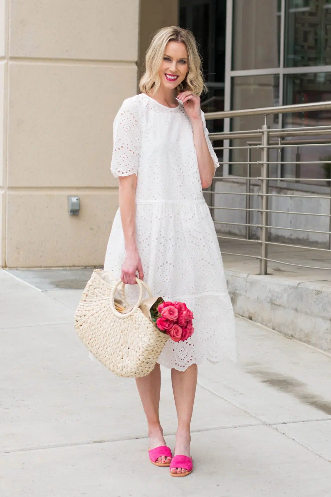 36 Chic White Eyelet Dresses And Ideas On How To Style