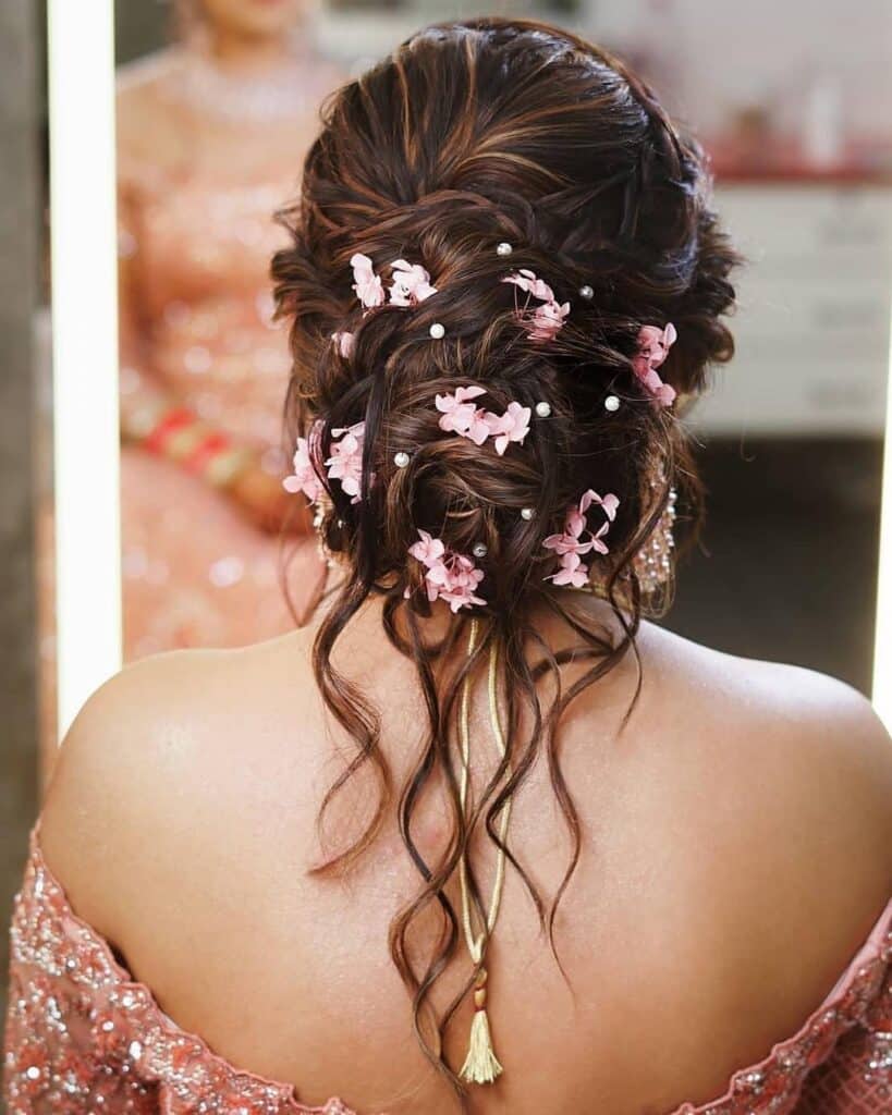 24 Best Floral Bun Hairstyles For Brides In 2023