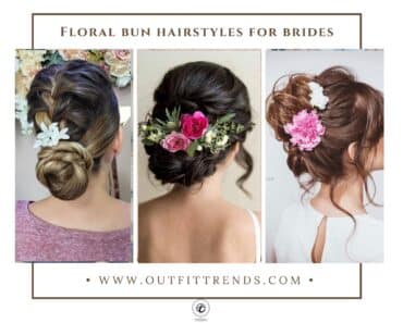 24 Best Floral Bun Hairstyles For Brides 2023