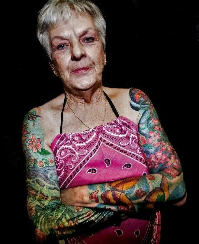 Tattoos for older women 