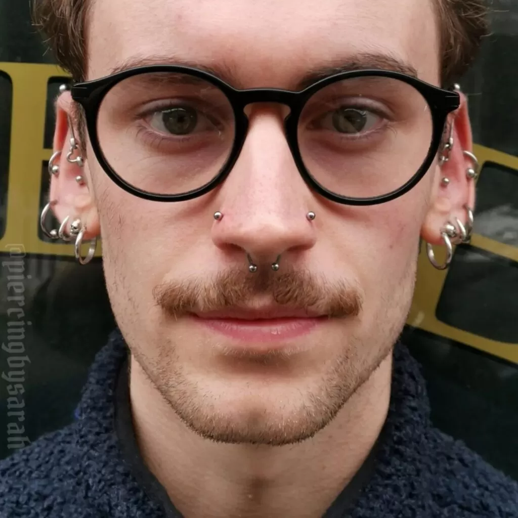 Men nose piercing ideas