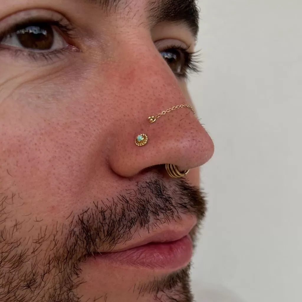 Men nose piercing ideas